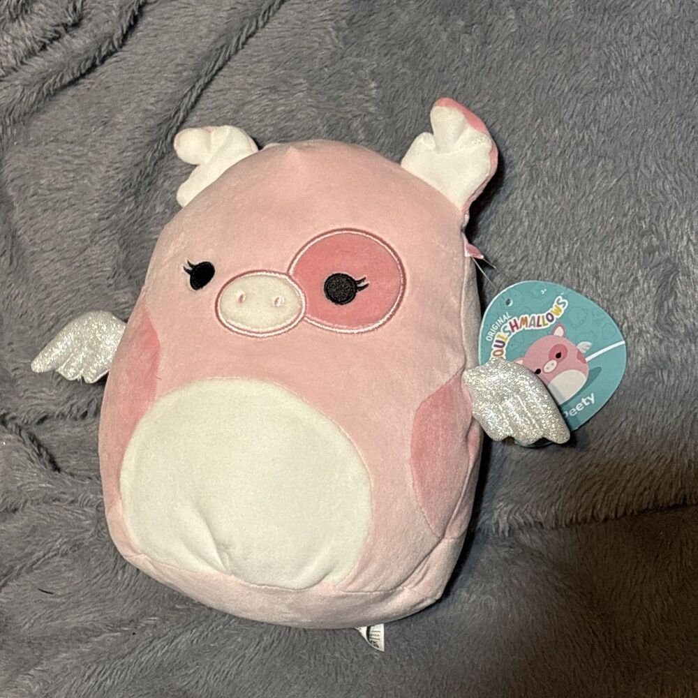 Squishmallows Peety 8" Flying Pig Plush Animal KellyToy NWT